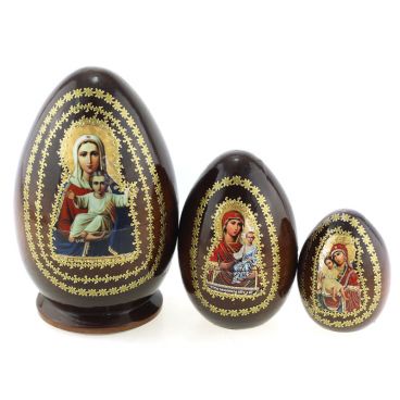 Egg Religion 3 places brown &quot;Leushinskaya Mother of God&quot;