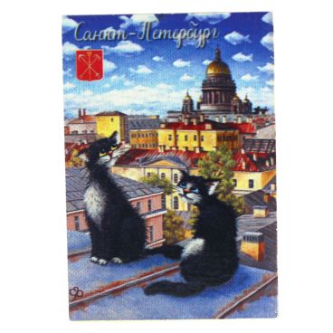 Magnet single-layer &quot;St. Petersburg cats-11&quot; 80 * 55
