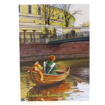 A set of cards 10 * 15 &quot;St. Petersburg cats-7&quot; 10pcs.