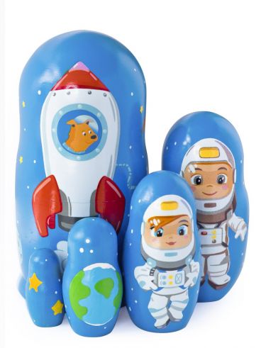 Matryoshka 5 pcs &quot;Cosmonaut&quot;