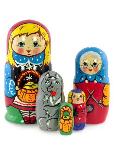 Matryoshka artwork 5pcs Little Red Ridinghood