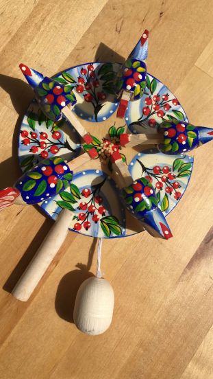 Souvenir toy Hens - Currant white blue