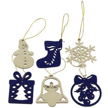 Set of Christmas pendants 6 assorted items