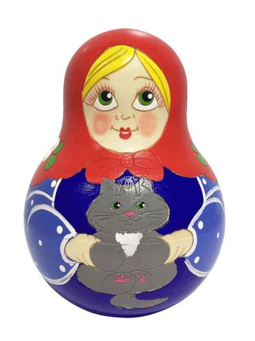 Musical tumbler &quot;Girl with a cat&quot; 10.5 cm / souvenir