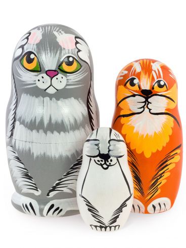 Matryoshka animal-3 space &quot;do not see can not hear you do not say&quot;