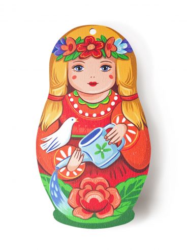 Souvenir board &quot;The girl with a watering can&quot;