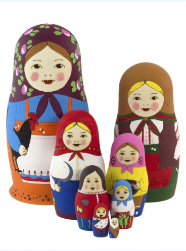 Matryoshka 8 pcs First Matryoshka Style