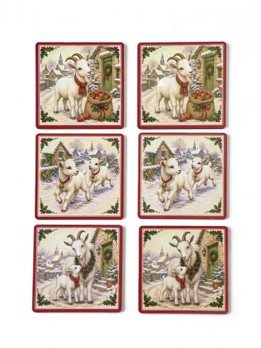 A set of coasters for hot dishes 6 pcs. &quot;Cats&quot; 9*9