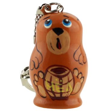 Keychain-animal &quot;Bear with honey&quot;