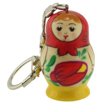 A set of key chains -Matryoshka &quot;Red-yellow&quot; package of 10 pcs