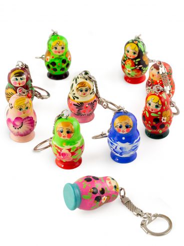Keychain Matryoshka mix set of 10 pcs