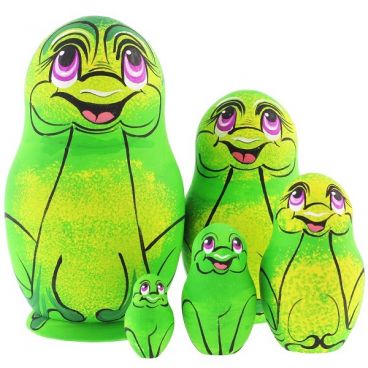 Matryoshka-animal 5 places Frog&quot;