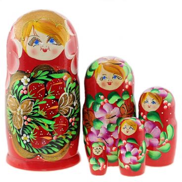 Matryoshka 5 places blonde- red berries
