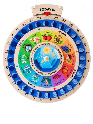 Wooden Perpetual Calendar for Kids