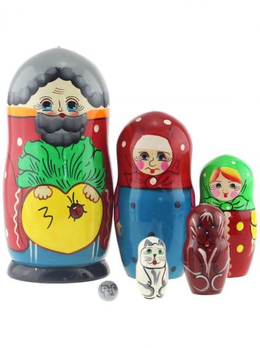 Matryoshka 6 pcs The Gigantic Turnip Tale