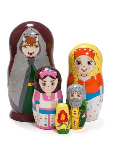 Matryoshka 5 places Scarlet flower fairy tale