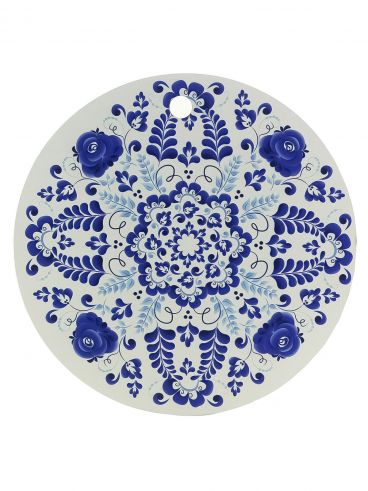Souvenir board round &quot;Gzhel&quot;